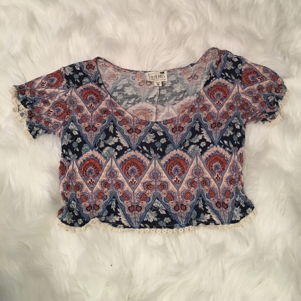 LA Hearts Crop Top